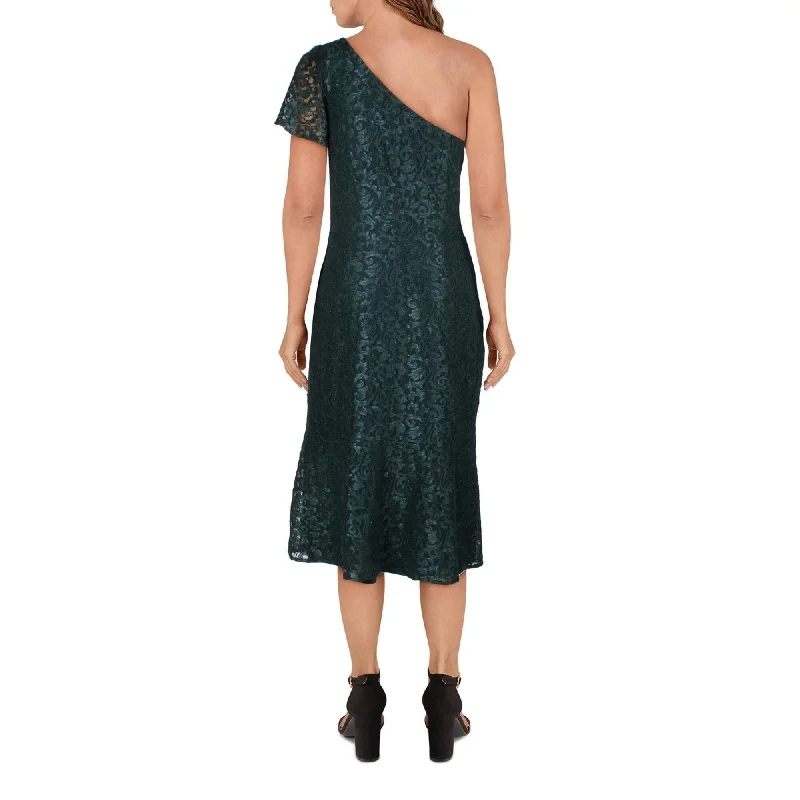 Lauren Ralph Lauren Women's Aven Lace Cocktail Midi Dress Dark Green Size 6