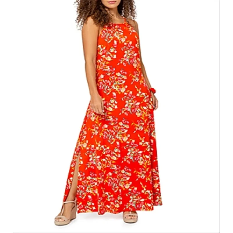 Leota Women's Cameron Floral Print Maxi Dress Red Size Small