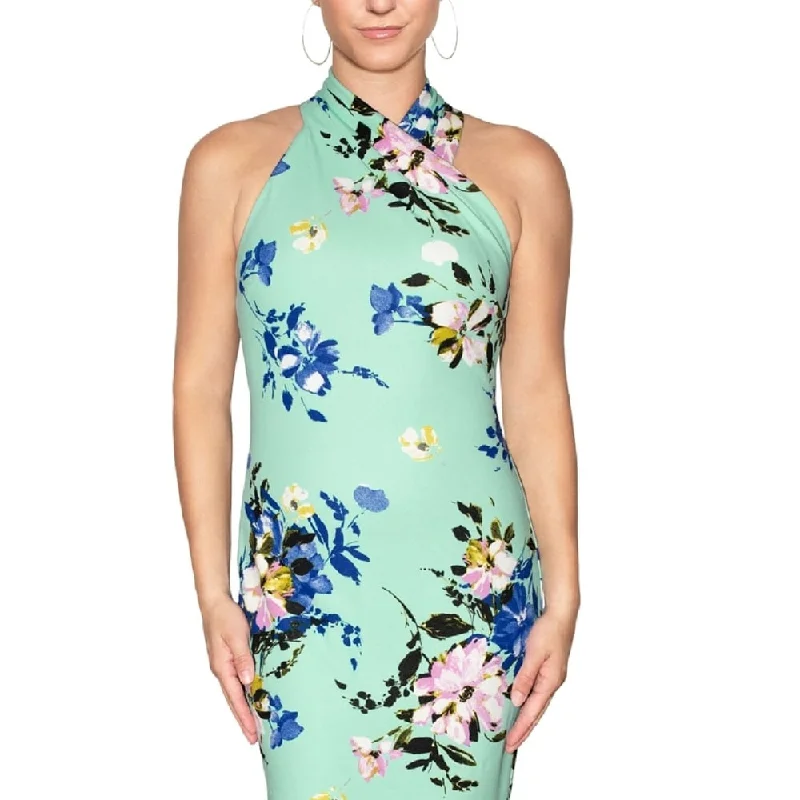 Rachel Roy Women's Harland Floral Print Midi Dress Blue Size X-Small