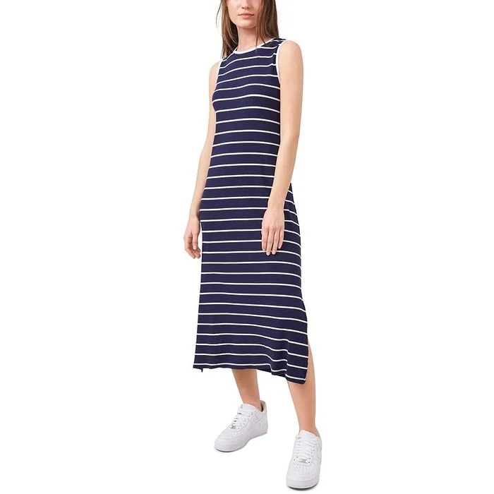 Riley & Rae Women's Striped Midi Dress Blue Size Large