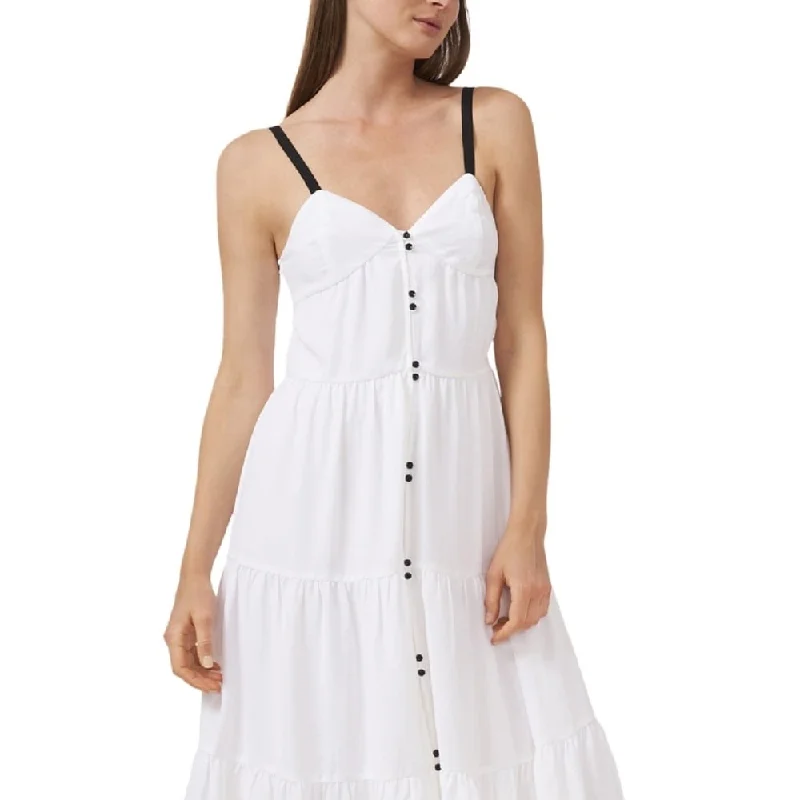 Riley & Rae Women's Tiered Gauze Midi Dress White Size 10