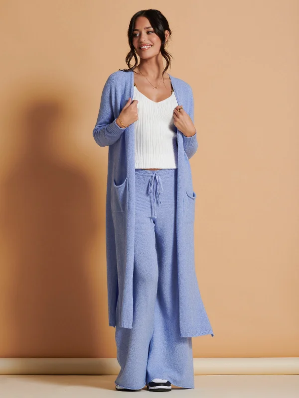 Soft Knit Longline Maxi Cardigan, Grapemist