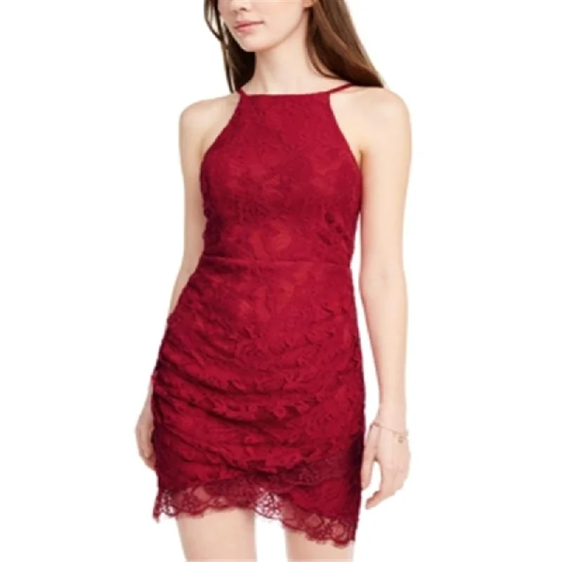 Speechless Women's Lace Mini Party Dress Red Size Xx-Small