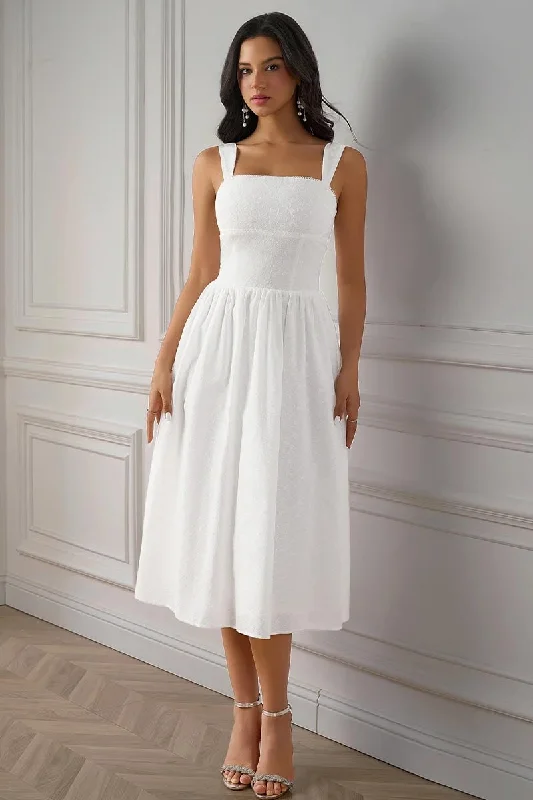 Beyond Classy White Midi Dress