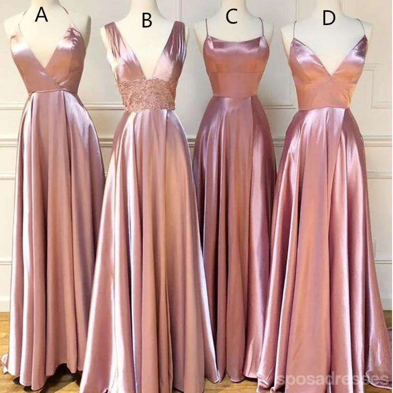 Mismatched Dusty Rose Cheap Bridesmaid Dresses Online, WG772