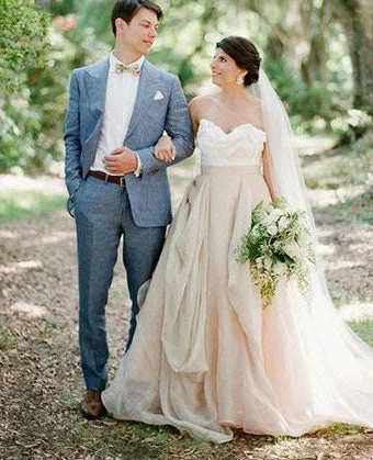 Simple Wedding Dresses Bridal Gowns  with Sweetheart Neckline