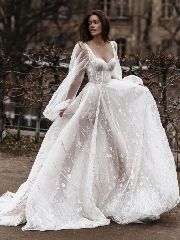 Indie with Detachable Sleeves Sample Gown