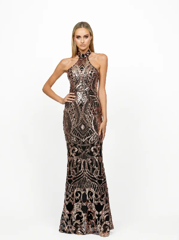 Marci Racer Neck Gown